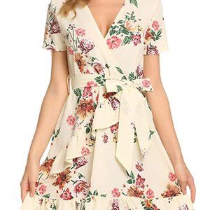 Floral wrap dress